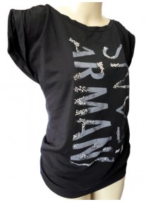 Camiseta  T-shirt Giorgio Armani Preto importada 
