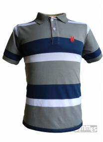 Camisa Polowear Top Quality  Azul/Cinza/Branco