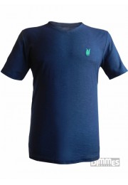 Camiseta Polowear  Gola V  Azul  Esc.TEXTURIZADA Tam. M  -  639800/5165